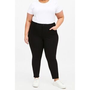 Calvin Klein Plus Size Skinny Jeans 20W Jet Black Stretch Denim High Rise Womens